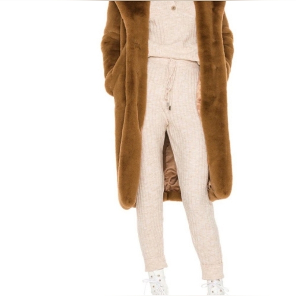 Free People Intimately Free knit Around The Clock Joggers Pants S Oatmeal - Picture 1 of 10